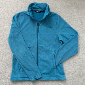 North Face Sweater Women Full Zip Fleece Jacket Teal Green Size Medium